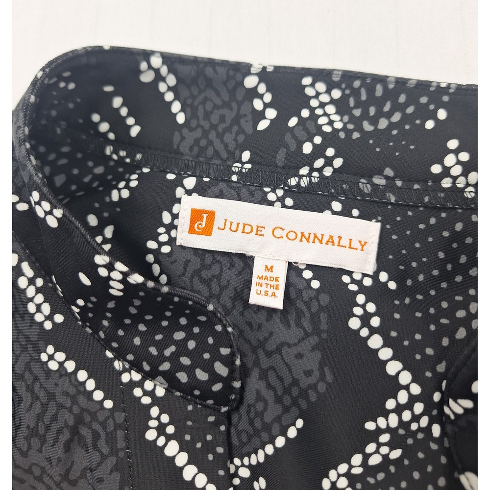 Jude Connally Black White Snakeskin Print Tiered Mini Dress Jude Cloth Medium - Picture 6 of 7